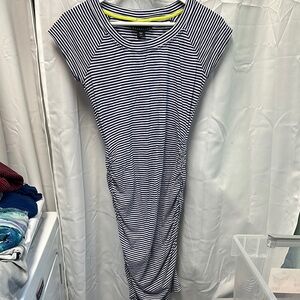 Striped Navy and White Dress